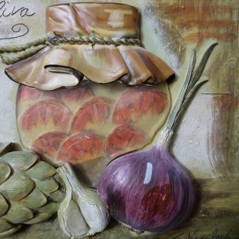 ⛳🏫Signed Virgin Olive Oil Art By🏬🌉Sylvia Vassileva Made in U.S.A Gallery. 🆕 - Picture 5 of 12